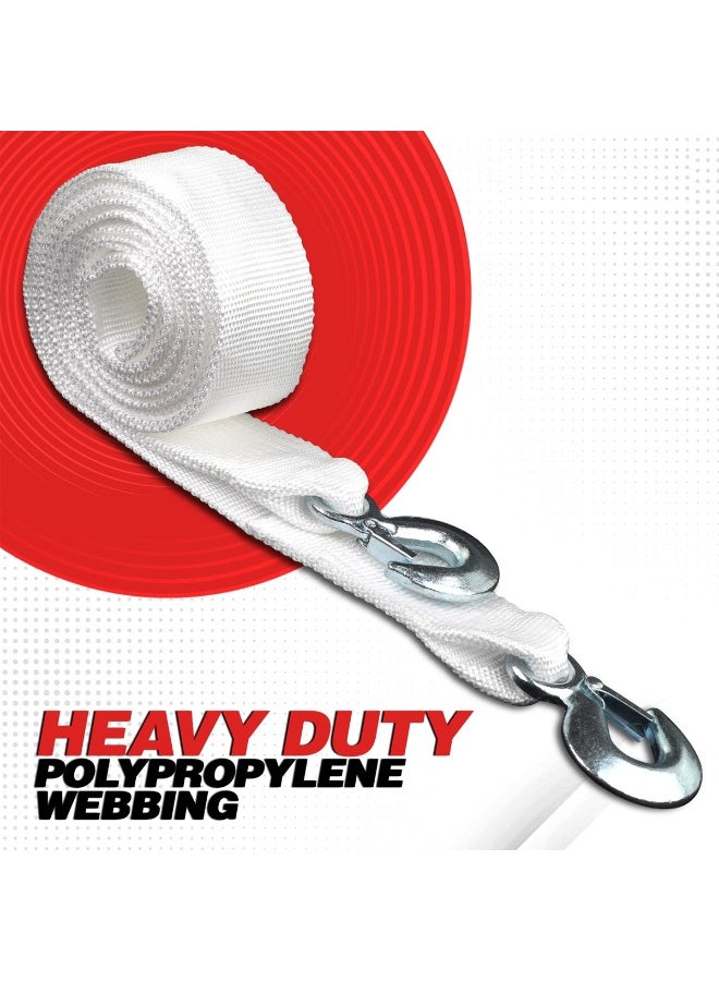 Heavy Duty Tow Rope 5 Meter 5000kg Capacity Nylon Towing Strap with Dual Metal Hooks Car Recovery Rope Emergency Pull Strap for SUV Jeep Truck Off Road Use - Image 5