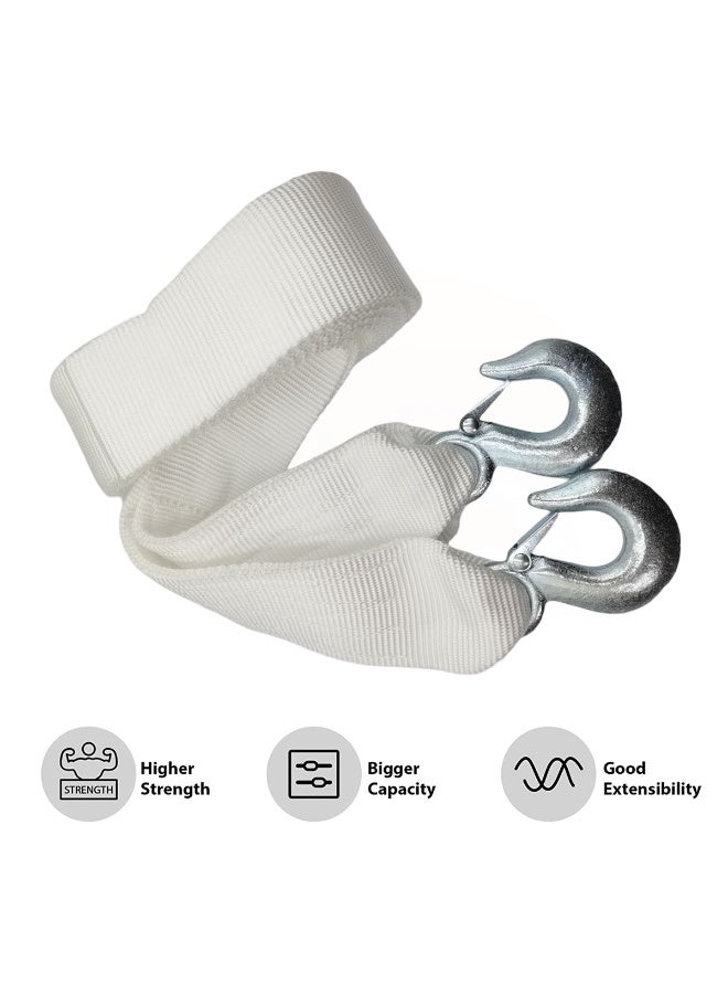 Heavy Duty Tow Rope 5 Meter 5000kg Capacity Nylon Towing Strap with Dual Metal Hooks Car Recovery Rope Emergency Pull Strap for SUV Jeep Truck Off Road Use - Image 2