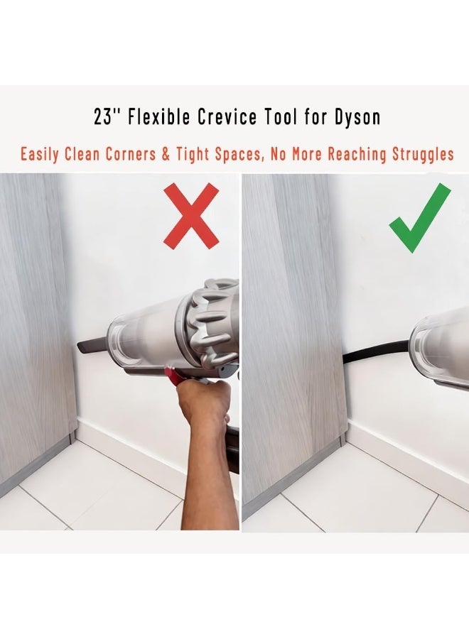 23'' Flexible Crevice Tool & Extension Hose Attachments for Dyson GEN5 G5 V15 V11 V10 V8 V7 Cordless Vacuum, Perfect Cleaning Replacement Accessories Bundle for Dryer Vent, Car Detailing, Corners,Gaps - Image 4