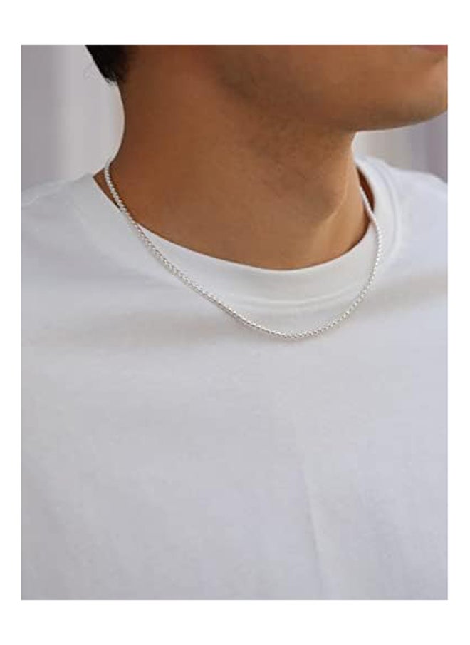 Generic - Silver Necklace for men 2.5mm Box Chain Solid 925 Sterling Silver - Image 1