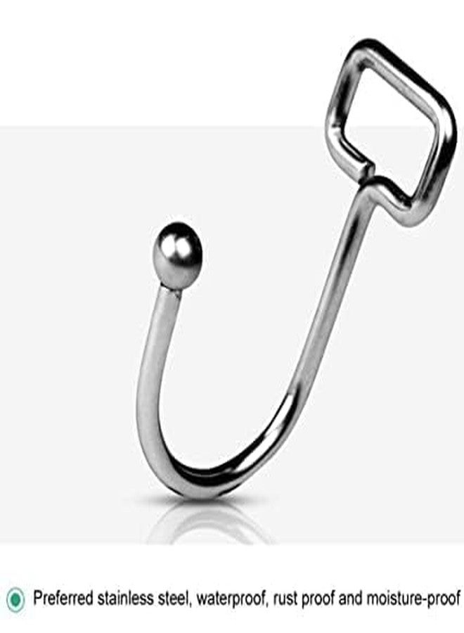TEZURTH Self Adhesive Wall Hooks, PVC Waterproof Big Adhesive Heavy Duty Sticky Stainless Steel Hooks | Hanging Capacity 10KG Max (8 x 8 Single Hook - Pack of 2) - BZ3691 - Image 3