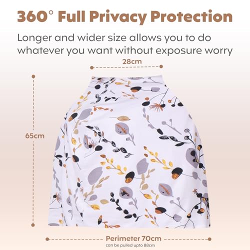 a baby cherry-Nursing Cover, Nursing Covers for Feeding Mom, Feeding Cover Breastfeeding Mother, Feeding Cover for Mom, Multi-Use, Breathable, 360 Full Privacy (Brown),1 Count - Image 2