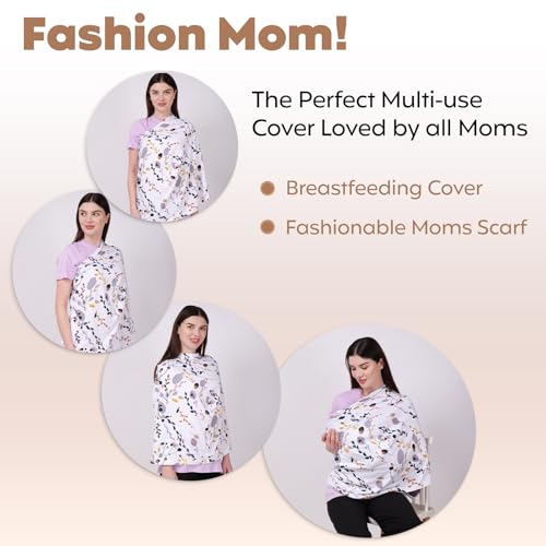 a baby cherry-Nursing Cover, Nursing Covers for Feeding Mom, Feeding Cover Breastfeeding Mother, Feeding Cover for Mom, Multi-Use, Breathable, 360 Full Privacy (Brown),1 Count - Image 5