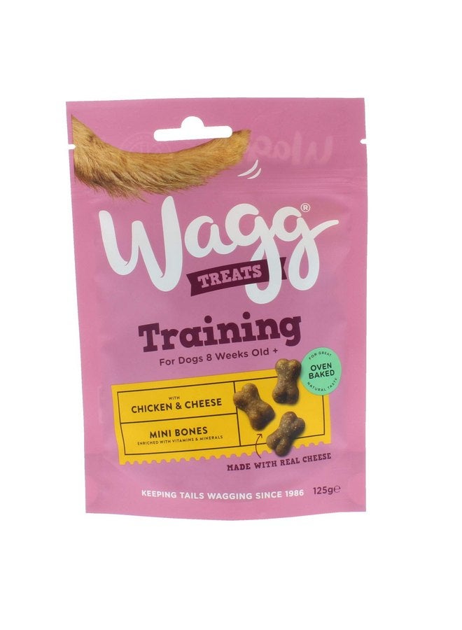 مكافآت تدريب الكلاب من Wagg بالدجاج والجبن 125 جرام