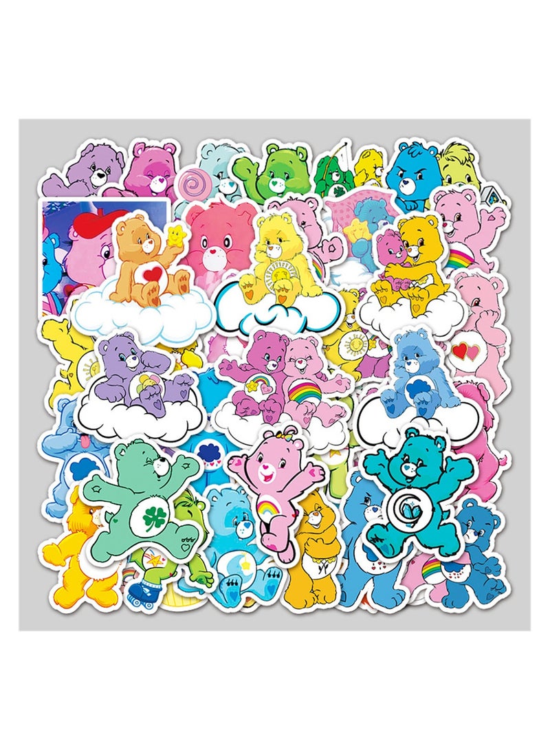 50-Piece care bear Cute Vinyl Waterproof Sticker