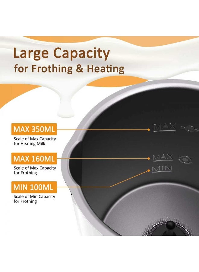 Rokis Electric Milk Frother, 5 in 1 Milk Steamer, Milk Heater with Temperature Control and LED Display, 350ML Automatic Milk Foamer Hot and Cold Foam for Coffee, Espresso, Latte, Hot Chocolate (White) - Image 3