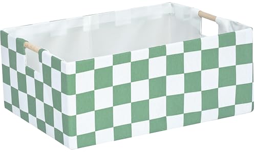 FUULOXE Storage Bin for Shelves Rectangle Closet Baskets Foldable Box with Handles Gray Storage Bins Storage Boxes for Home Office Car Dormroom - Image 1