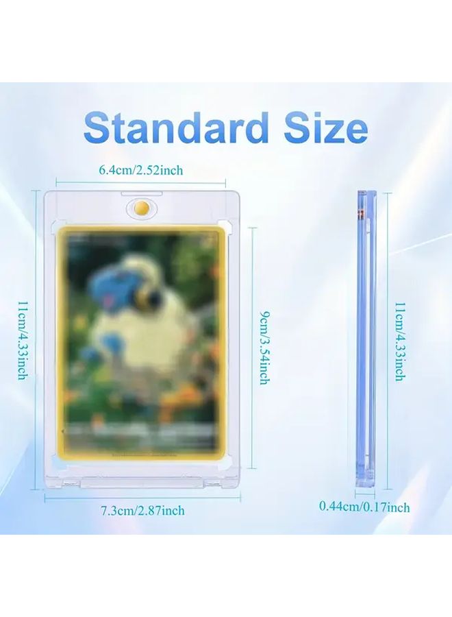 2 Pcs Magnetic Card Holder 35Pt One Card Slot UV Protection Hard Plastic Case for Trading Cards Baseball Cards Sports Card Display Box - Image 3