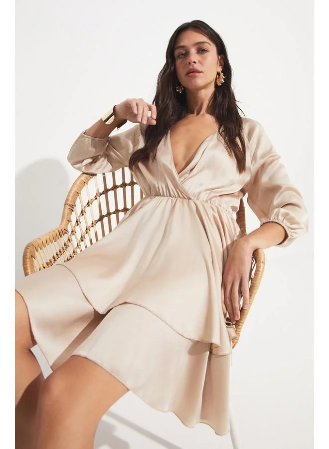 JUNE Tiered Chiffon Dress