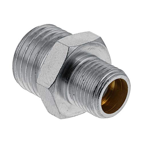 Master Airbrush Brand 18 BSP Male to 14 BSP Male Airbrush Adapter Fitting Conversion Adapter Nipple Connector for Airbrush Hoses and Compressors - Image 1