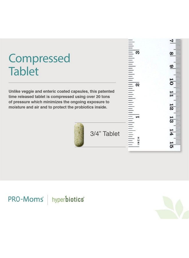 Hyperbiotics Pro Moms ; Probiotics For Women Pregnancy ; Prenatal Nursing Postnatal ; Folate Immune & Digestive Support ; Time Released Tablets ; 1 Per Day ; Vegan ; No Dairy And Gluten Free ; 30 Count - Image 5