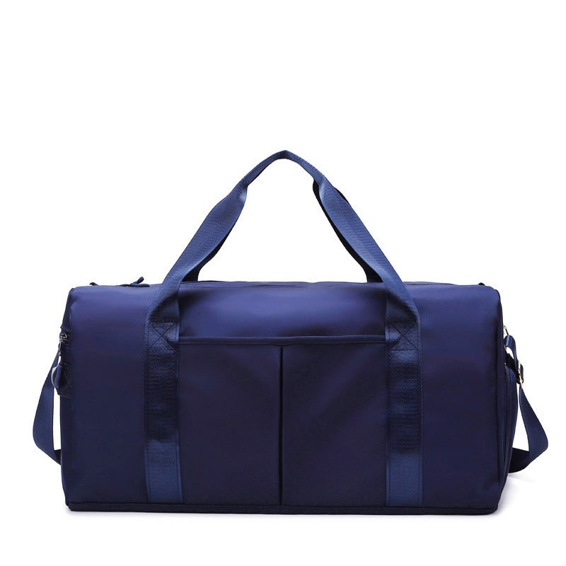 Generic Short-distance large capacity travel bag student can cover trolley school luggage bag sports fitness bag female yoga bag Blue 