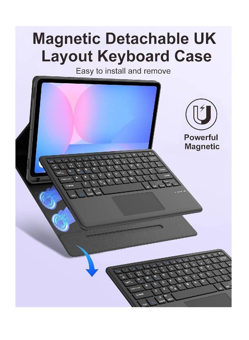ZOOMEE Trackpad Keyboard for Samsung Galaxy Tab S10 FE Plus 2025 13.1 inch, Case for Samsung Galaxy Tab S10 FE Plus/S10 FE+, Magnetic Detachable Bluetooth Touchpad Keyboard Cover, Black - Image 4