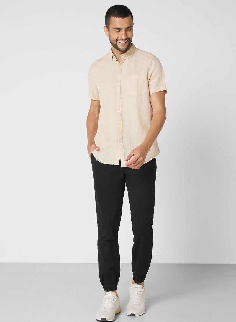 Thomas Scott Men Black Solid Joggers Trousers  - Image 2