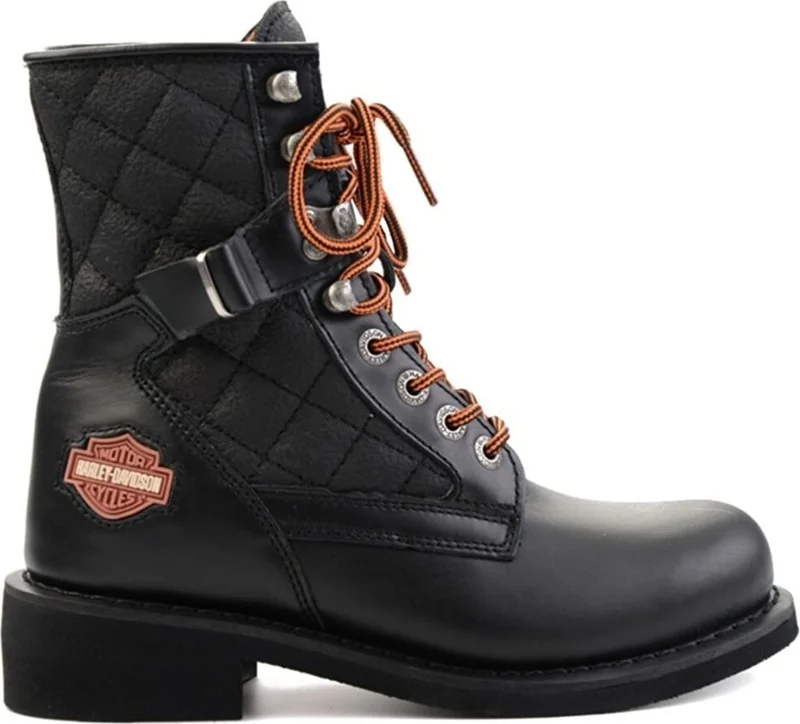 HARLEY DAVIDSON New Worker Black Oiled Leather Women's Boots Shoes V3