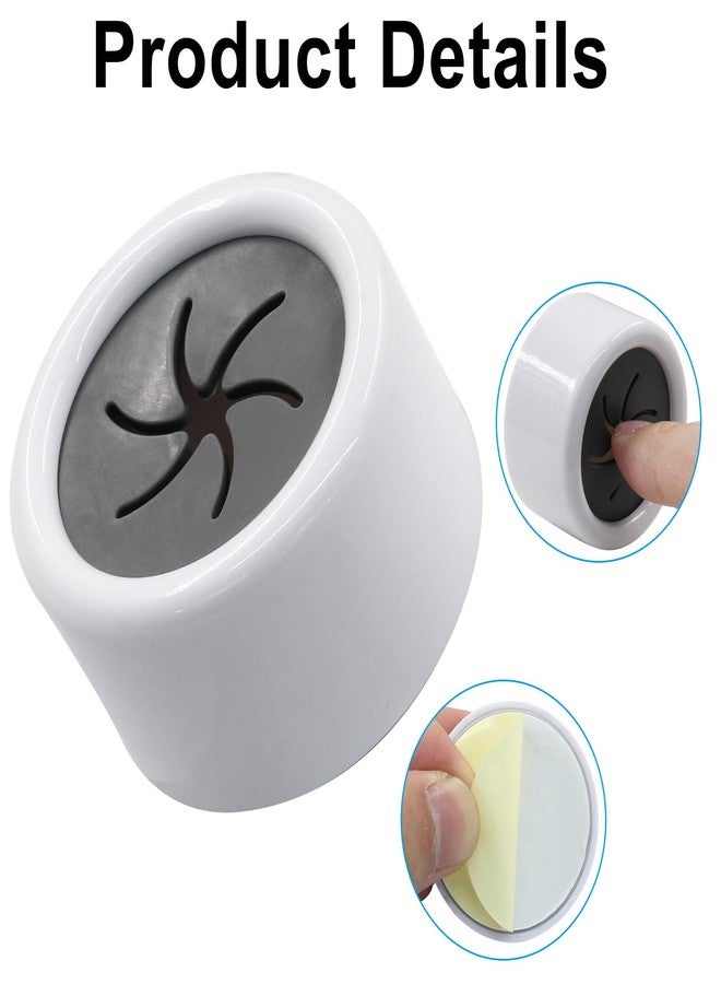Coufce 8 Pieces Cabinet Door Towel Holder Adhesive Round Wall Mount Towel Holder for Bathroom, Shower, Cabinet, Garage, Kitchen and Home - Image 3