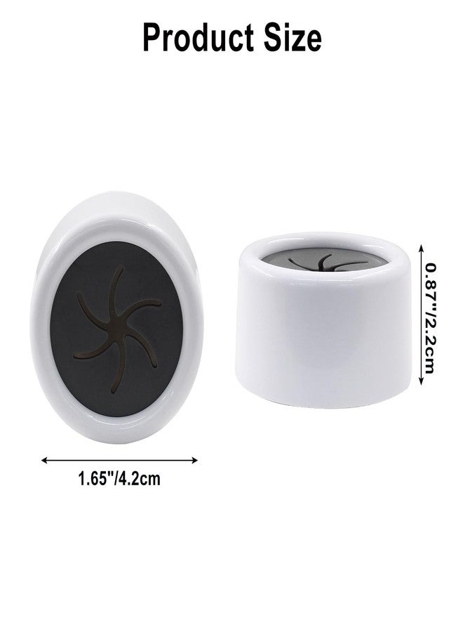 Coufce 8 Pieces Cabinet Door Towel Holder Adhesive Round Wall Mount Towel Holder for Bathroom, Shower, Cabinet, Garage, Kitchen and Home - Image 2