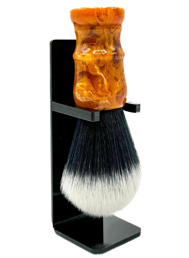 Parker Safety Razor Parker “Solar Storm” Ultra‑Soft Synthetic Shaving Brush - 28 mm Tuxedo Knot - High‑Density for Superior Lathering + Acrylic Stand - Image 1