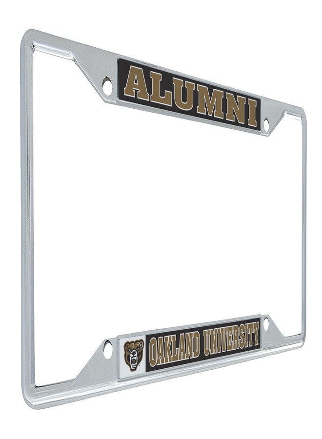Desert Cactus Oakland University Car Accessories Grizzlies Metal License Plate Frame and Tag Holder for Front or Rear of Car (Alumni) - Image 1