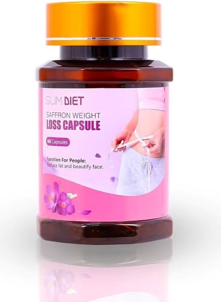 Slim Diet Saffron Wight Los Capsules – 60 Capsules - 100% Original