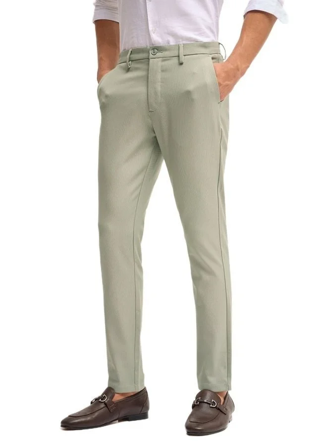 The Bear House  Men's Solid 4 Way Stretch Formal Trouser Versatile Office and Travel Pants Comfortable Fit for Everyday Use Easy to Style Bottomwear for Work Weekend and Outings for Men | Best Price UAE