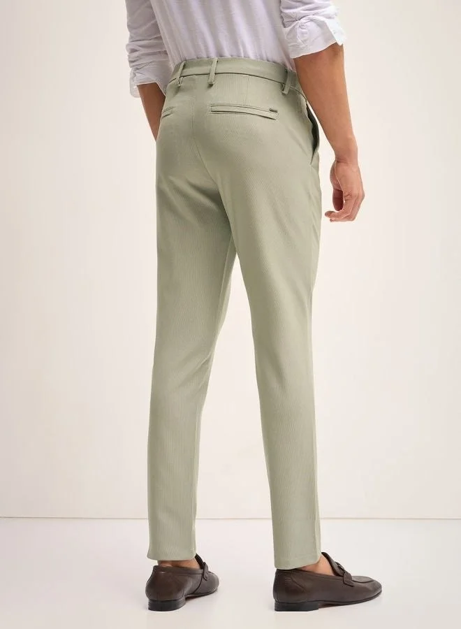 The Bear House  Men's Solid 4 Way Stretch Formal Trouser Versatile Office and Travel Pants Comfortable Fit for Everyday Use Easy to Style Bottomwear for Work Weekend and Outings for Men | Best Price UAE