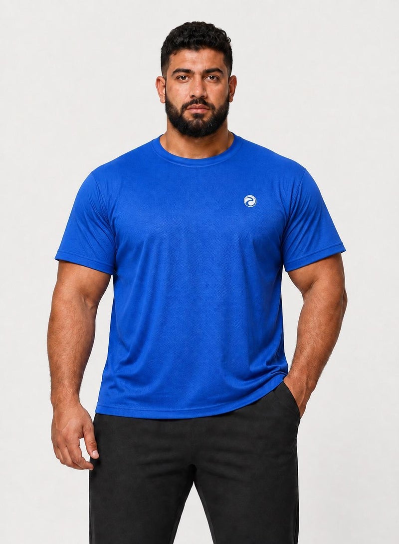 Prima Ace Plus Size Men's T-Shirt Gym Addict Royal Blue - Image 2