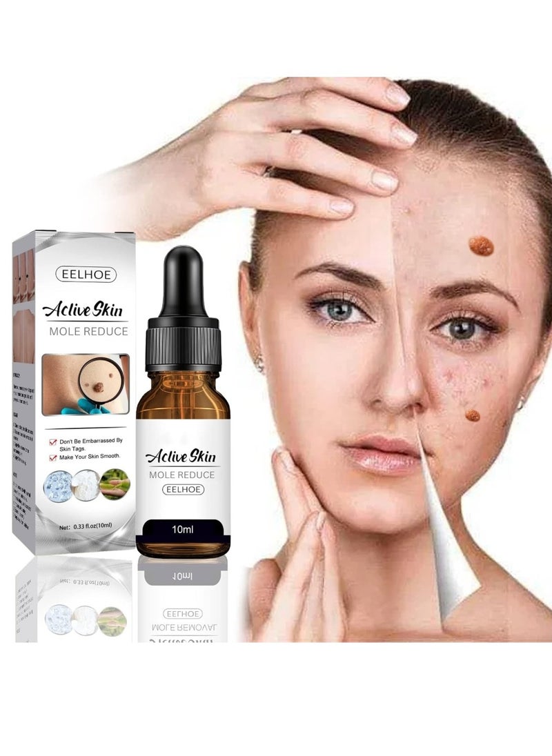 EELHOE Active Skin Mole Reduce Skin Tag Serum for Face and Body Soften Warts and Skin Tags Remover Liquid with Tea Tree Leaf Oil Skin Tag Removal Serum for Women and Men 10ml  - Image 2