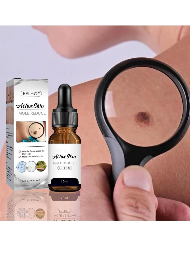 EELHOE Active Skin Mole Reduce Skin Tag Serum for Face and Body Soften Warts and Skin Tags Remover Liquid with Tea Tree Leaf Oil Skin Tag Removal Serum for Women and Men 10ml  - Image 3