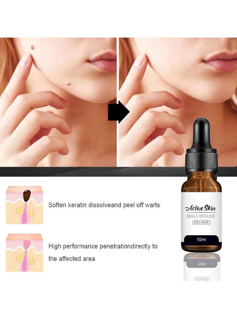 EELHOE Active Skin Mole Reduce Skin Tag Serum for Face and Body Soften Warts and Skin Tags Remover Liquid with Tea Tree Leaf Oil Skin Tag Removal Serum for Women and Men 10ml  - Image 4