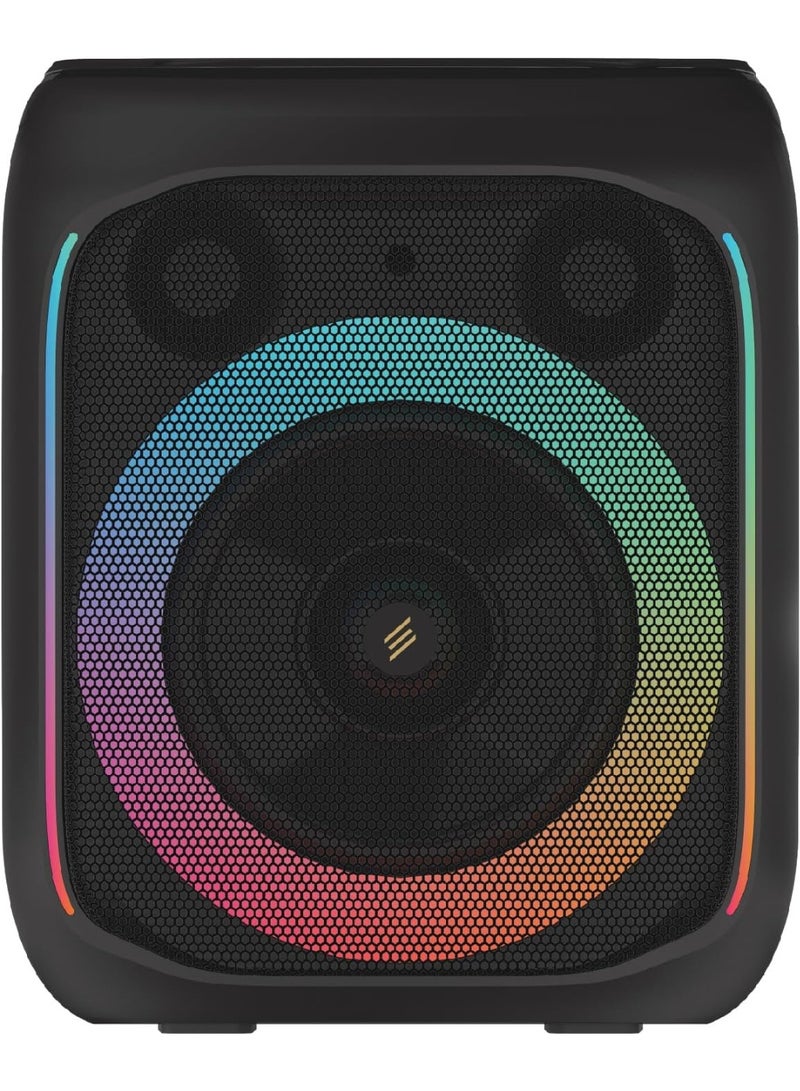 Smartix Portable Bluetooth Speaker 40W Wireless Speaker with Loud Stereo Sound & Powerful Bass, LED Screen, EQ, RGB Light, Bluetooth V5.0, Double Pairing, AUX-IN, Mic, microSD, FM Radio - Black - Image 1