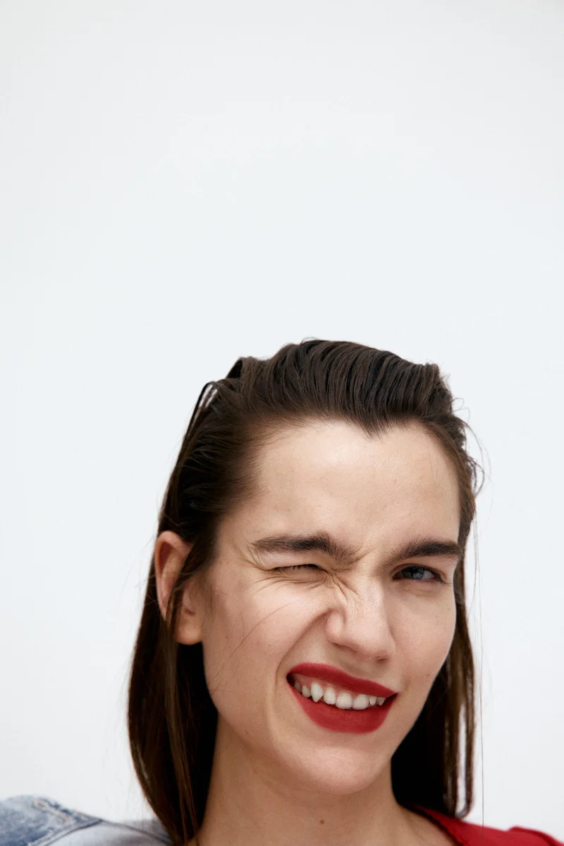 H&M Ribbed sweetheart-neck top