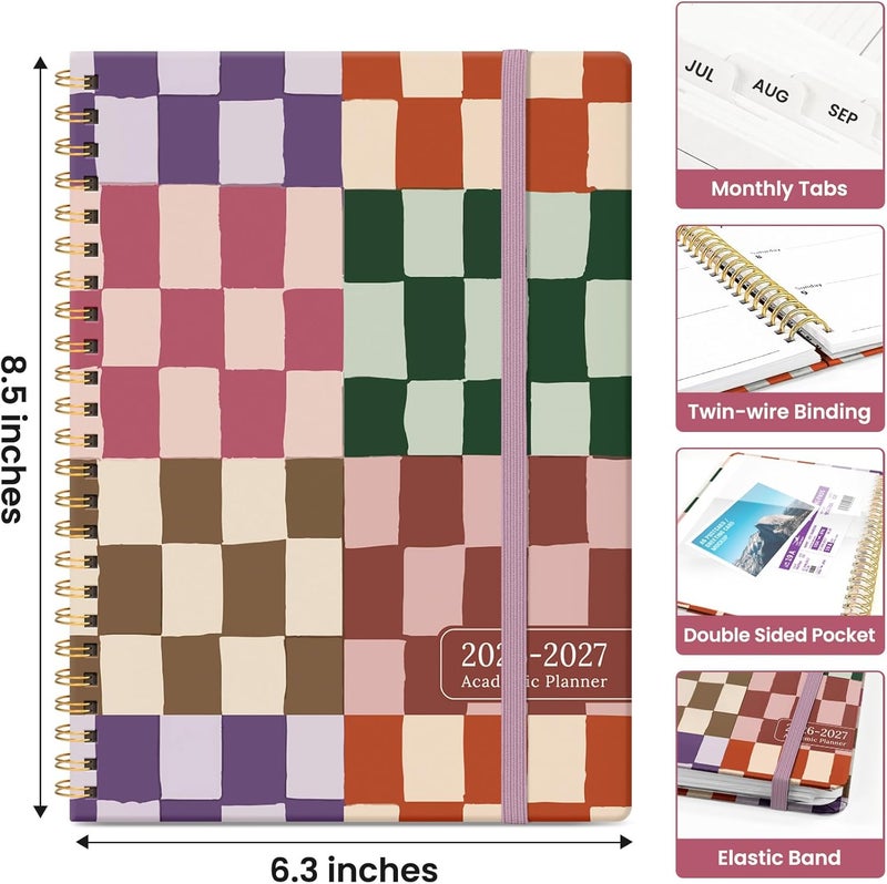 Taja Planner 2026-2027, Academic Year Monthly and Weekly Calendar Planner, Jul 2026 - Jun 2027, Hardcover Teacher Student Planning Agenda book with Tabs, Perfect for School Office Supplies, 6.3" x 8.5 - Image 4