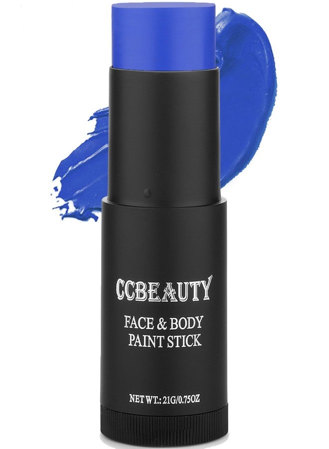 CCBeauty Blue Face Body Paint Stick, Cream Dark Blue Baseball Eye Black Sticks for Sports, Grease Foundation Makeup, Face Painting Kit for Halloween Avatar Mystique Smurf Cosplay Costume Parties - Image 1