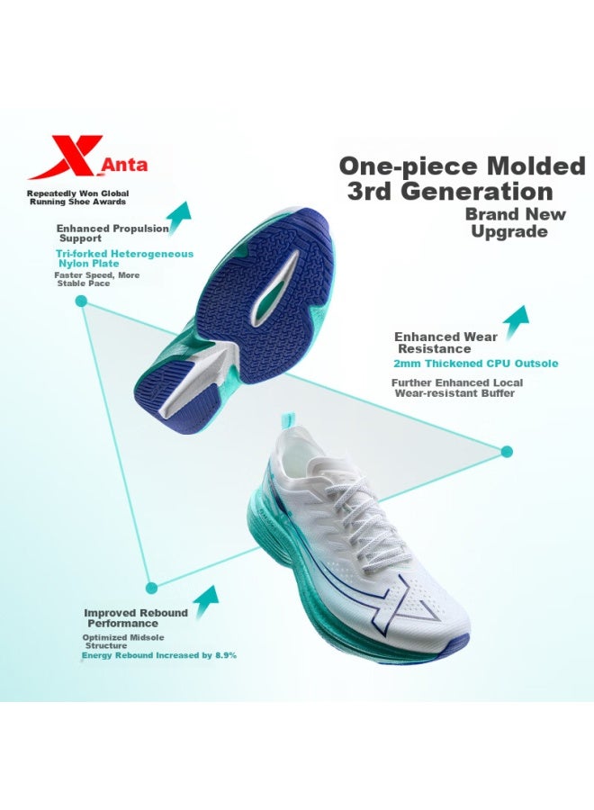 Xtep "breakthrough" One-piece Molded 3.0 Men's Running Shoes Sports Shoes Mesh Breathable Lightweight Shock Absorbing Fitness Shoes - Image 5