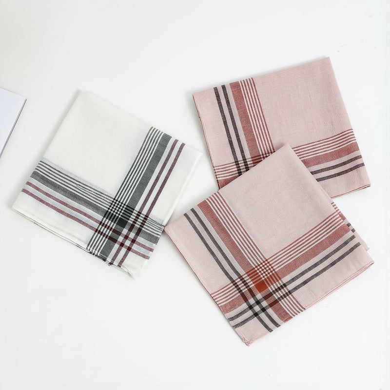 Multi Purpose Plaid Handkerchiefs 35cm For Wiping Sweat Glasses Screen Unisex - Image 3