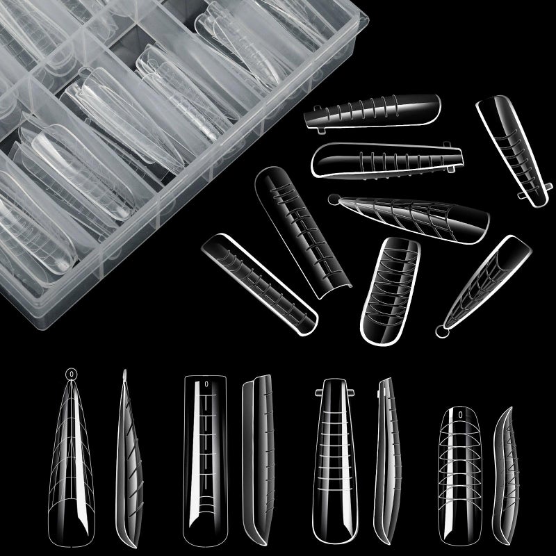 Nail nail model extension adhesive nail plate with scale nail model  Transparent - Image 2