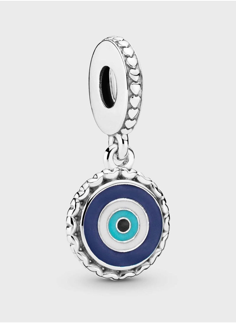 PANDORA Evil Eye Silver Dangle Charm 