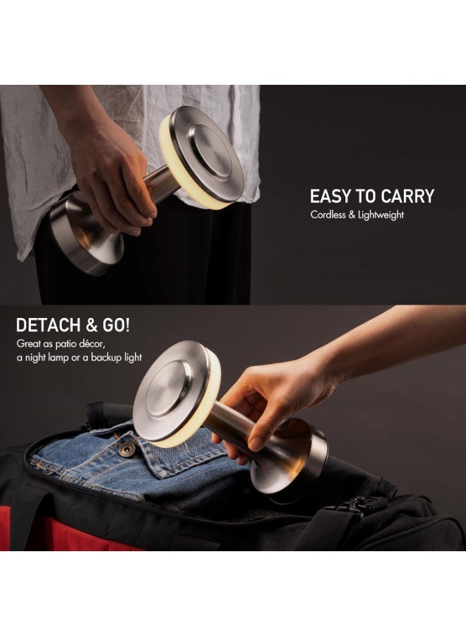 سوفام مصباح طاولة المؤشر المحمول للأطفال مع مستشعر اللمس، 3 مستويات (فضي) - Image 3