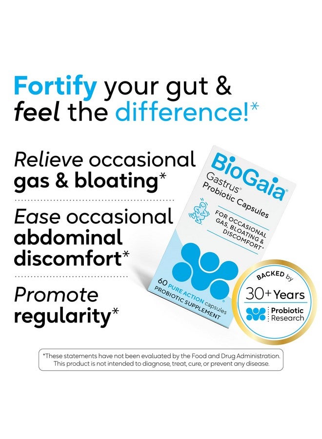 BioGaia BioGaia Gastrus Gut Health | Probiotic Capsules | Eases Abdominal Discomfort, Gas & Bloating | Promotes Regularity & a Healthy Gut | Supports a Balanced Microbiome | Backed by 30 Years of Research - Image 4