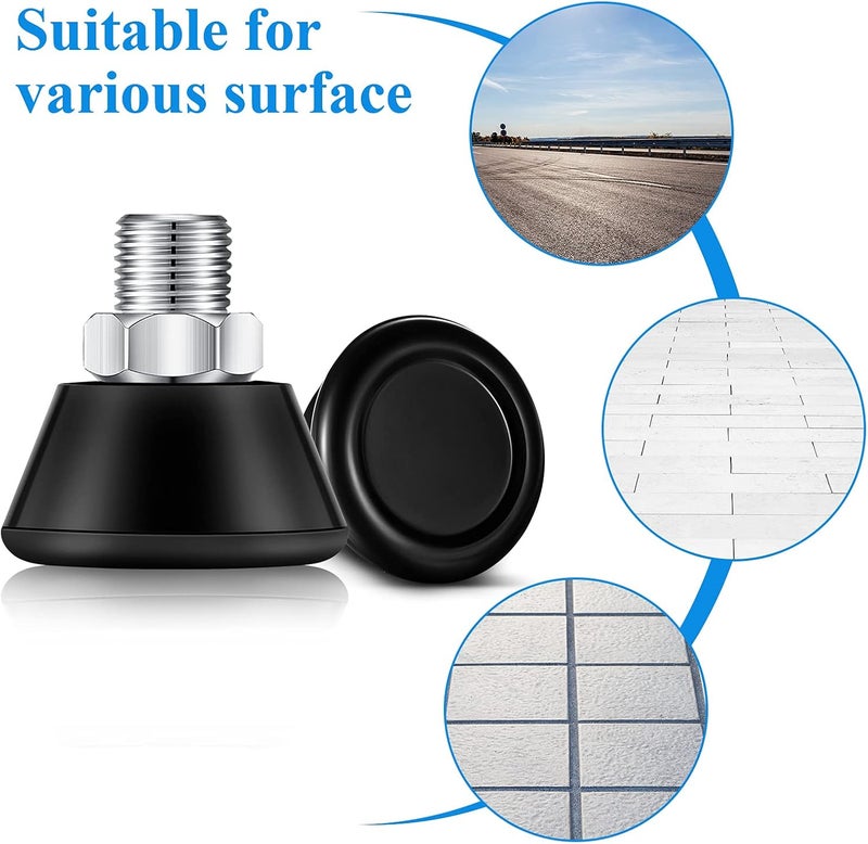 Sumind 2 Pieces Roller Skate Toe Stoppers 82A Rubber Skate Stoppers Plugs with Screws PU Rubber Roller Skating Brake PU Toe Stops Replacement Wheels Accessories for Double-Row Rolling Skating, Black - Image 5
