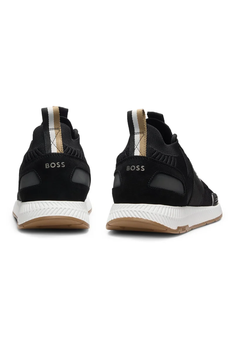 BOSS Trainers with knitted uppers and suede trims