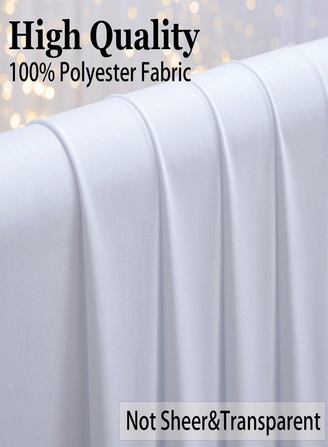 NSSONBEN 10×12 ft White Wrinkle Free Backdrop Curtain, Soft Silky Easy to Drape Wedding Drapes for Backdrop, 2 Panels 5×12ft Backdrop Curtains for Parties Birthday Baby Shower Photo Photography Backgrounds - Image 3
