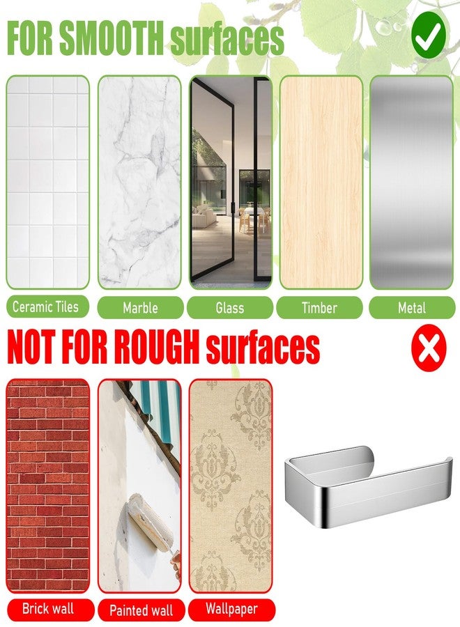 Eldraqth Hand Towel Holder, Self Adhesive Rustproof Towel Racks for Bathroom Wall Mounted Metal Plating U-Shape Kitchen Towels Holder Stick on Wall for Cabinet Shower Hotel (6 Inch, Polished Silver) - Image 4
