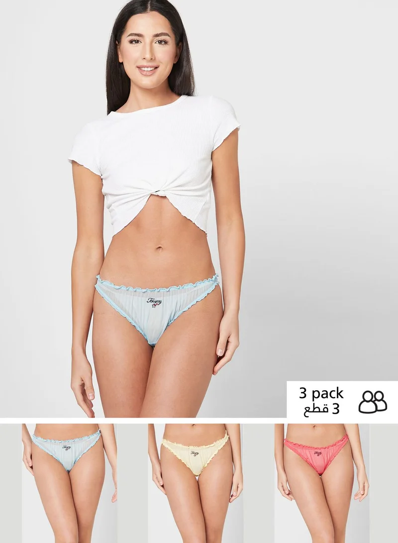 TOMMY JEANS 3 Pack Ruffle Brief