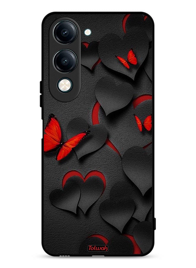 Tolwak vivo Y04 Protective Case Cover Hearts And Butterflies Pattern - Image 1