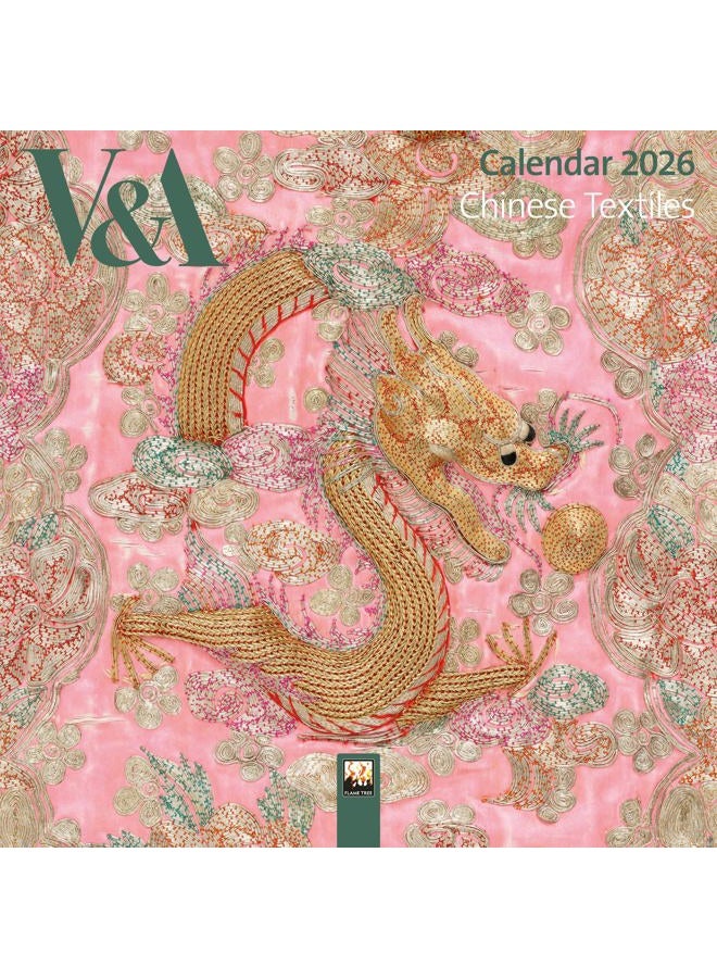 V&A: Chinese Textiles Mini Wall Calendar 2026 (Art Calendar)