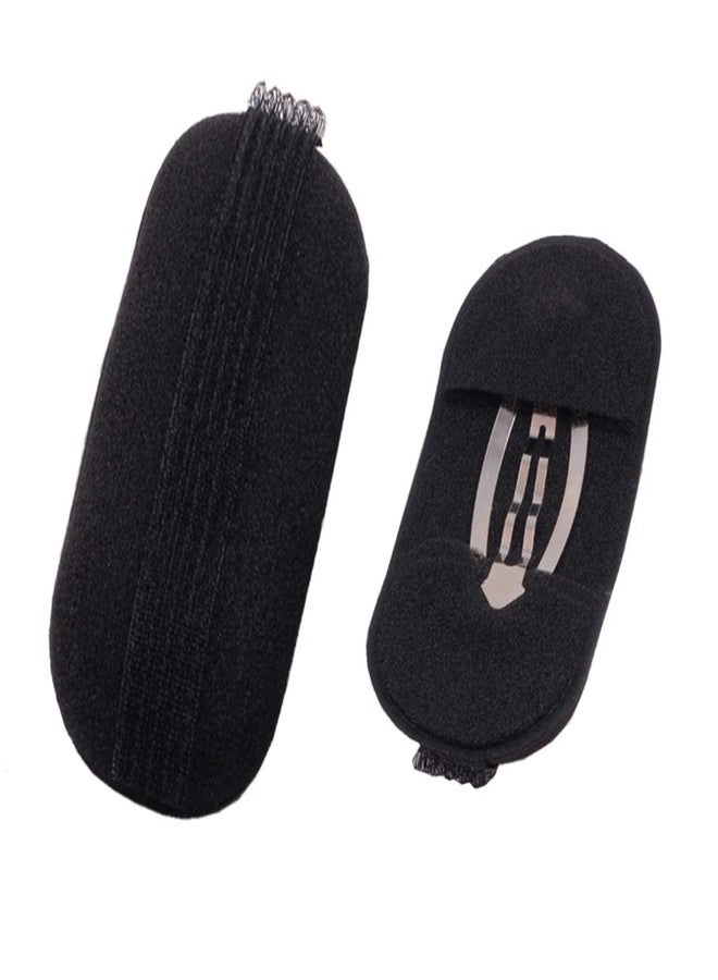 DazzleDiva 3 Pcs Hair Puff Clips & Volume Pads Combo, Invisible Bump It Up Styling Inserts for Women, Nonslip Sponge Hairs Base Padding Combs for Elegant Updos, Breathable Height Enhancing Hairs Tools, Black 3Pcs - Image 4