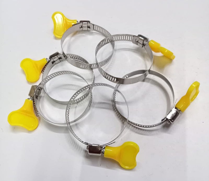 Hose Clamps 2 Inch Plastic Handle WYellow 6 Pcs  - Image 5