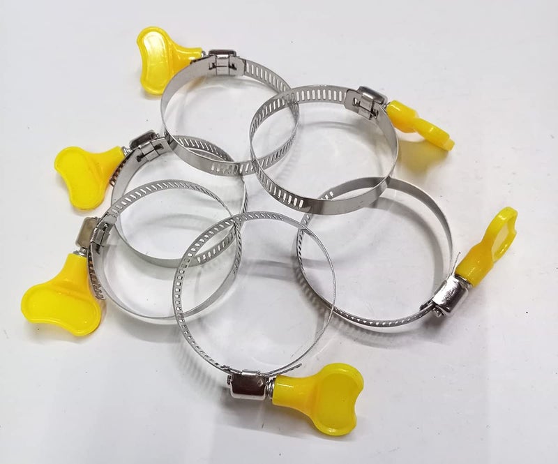 Hose Clamps 2 Inch Plastic Handle WYellow 6 Pcs  - Image 4